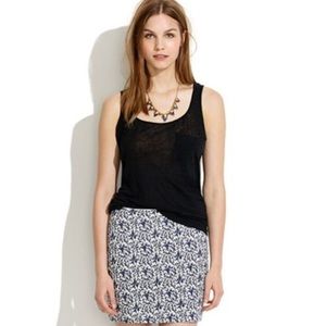 Madewell Black Linen Tank Top